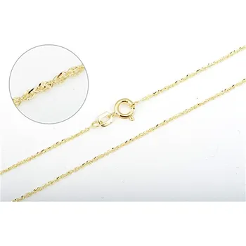 Řetízek Dámský řetízek ze žlutého zlata singapore 40 cm ZLR1388F + DÁREK ZDARMA