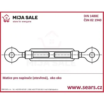 Příslušenství pro plot DIN1480 M5 nerez A4 napínak s očky