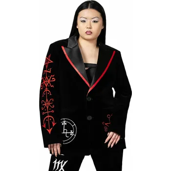 Pánský bomber kabátek (sako) unisex KILLSTAR - Beelzebub - Black - S