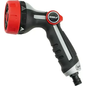 Zahrada Dedra zavlažovací pistole 5 funkcí Aluminium ULTC 80N256K 1/2" Thumb Control, ovládání palcem (Dedra 80N256K Zavlažovací zahradnická pistole 7 funkcí ULTRA LIGHT THUMB CONTROL, rozstřikovač)