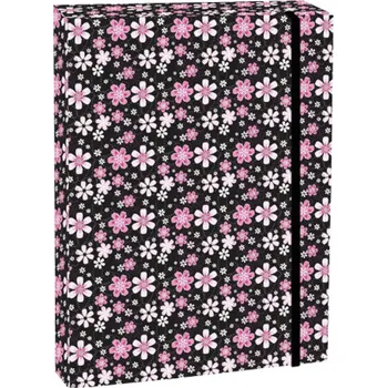 desky na sešit Box na sešity s klopou A4 STIL (Helma) - Flowers