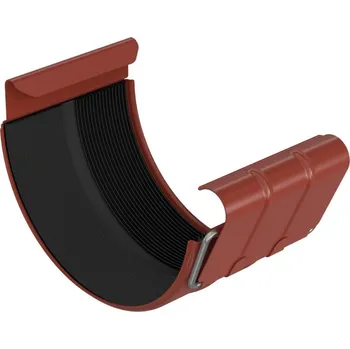 okap BRYZA Spojka žlabu pozinkovaná Ø 125 mm, Cihlově červená RAL 8004