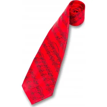 Kravata Kravata s partiturou - červená