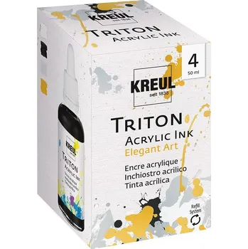 Akrylový inkoust KREUL Triton 50ml, 4ks Elegant Art