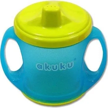 Hrníček dětský s náústkem - AKUKU modro-zelený - 200ml