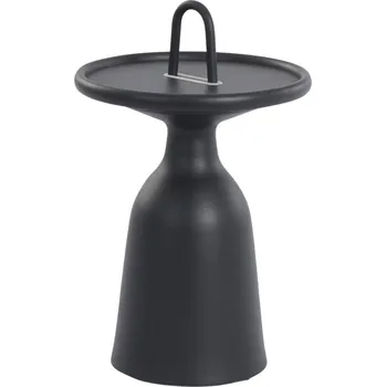 Zahradní stůl Černý hliníkový zahradní odkládací stolek No.104 Mindo 40cm