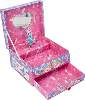 Šperkovnice Adam Toys Hrací skříňka s šuplíkem Jednorožec růžová