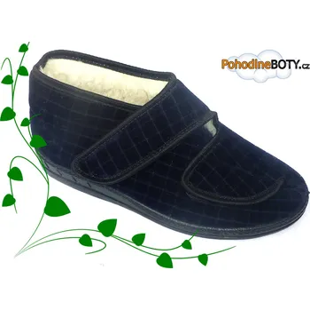 Dámské pantofle Kotníkové papuče dva suché zipy široké Roháčan (Kožíšek 192007)