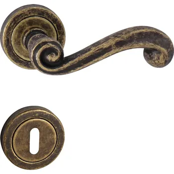 Dveřní kování TI - CARLA - R 738 rozety BB, klika/klika OBA - Antik bronz (46)