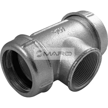 Instalatérský materiál AGAflex T-kus svěrný litinový s vnitřním závitem TK 3/8" (15,8 - 17,7 mm) x 3/8", 10040038