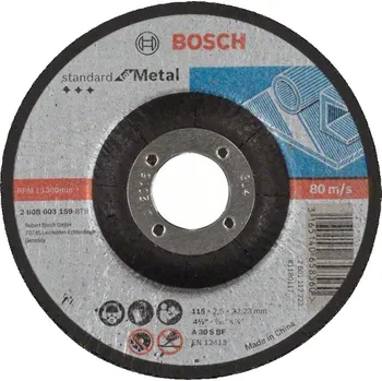 Brusný kotouč BOSCH Dělicí kotouč profilovaný Standard for Metal, 115 mm 2608603159 free_store_pickup