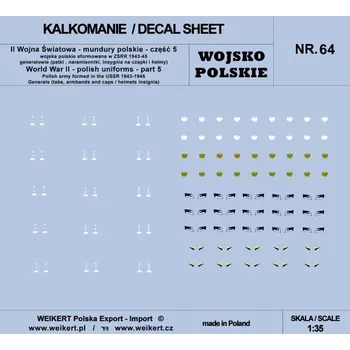 Plastikový model Weikert decals 1/35 Polish Uniforms WWII - part 5