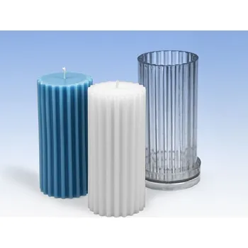 Výroba svíčky 137 - Polykarbonátová forma Válec vroubky 70x152 mm