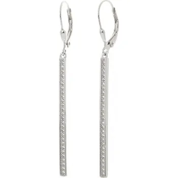 Šperk Stříbrné visací naušnice se zirkony AGUC3377