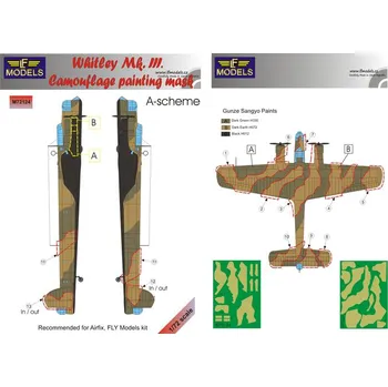 Plastikový model LF model 1/72 Mask Whitley Mk.III Camoufl.painting A-scheme