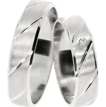 Prsten Zlatnictví Helios Zlaté snubní prsteny L-130 Kameny: S Diamanty