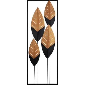 Nástěnná kovová dekorace ASIL 32 cm černá/zlatá