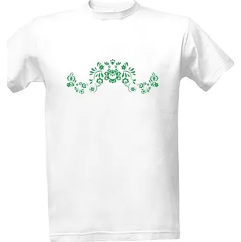 Pánské tričko Tričko s potiskem folklór motiv zelená pánské