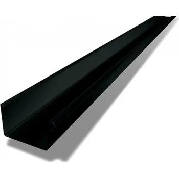 okap PREFA žlab, okap hranatý hliníkový, šířka 86 mm, délka 3M, Černá P10 RAL 9005