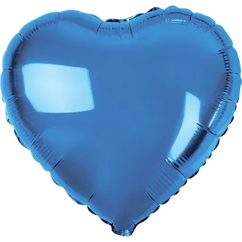 Fóliový balónek SRDCE, modrý, 18 palců