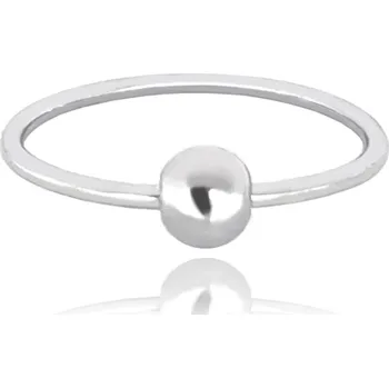 Prsten Minimalistický stříbrný prsten s kuličkou