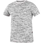 CXS DARREN - pánské tričko, krátký rukáv, potisk CXS logo, bílo - šedé (vel. XL / 1ks)
