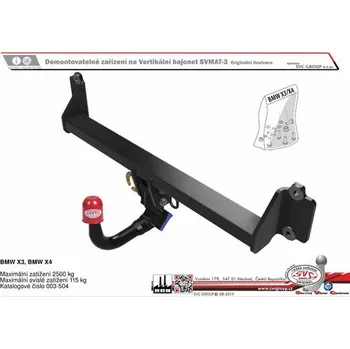 Tažné zařízení Tažné zařízení BMW X4 05/2013->03/2018 SV 003-504, SVC GROUP