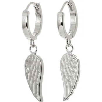 Šperk Stříbrné náušnice kruhy s andělskými křídly 13 mm AGUC2593