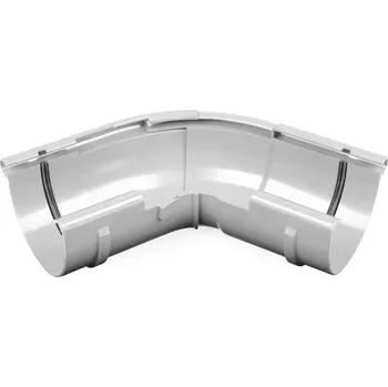 okap BRYZA nastavitelný vnější roh žlabu 120°–145° plastový Ø 75 mm, Bílá RAL 9010