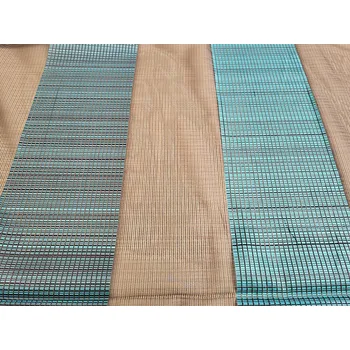 BYTEMA Dekorační látka HNĚDO TYRKYS PRUH 300 cm