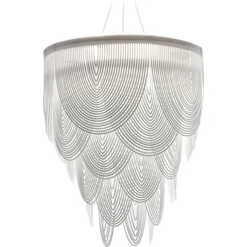 Slamp Ceremony suspension white large, designový lustr, 4x12W LED E27 + 1x8W LED GU10, prům. 90cm