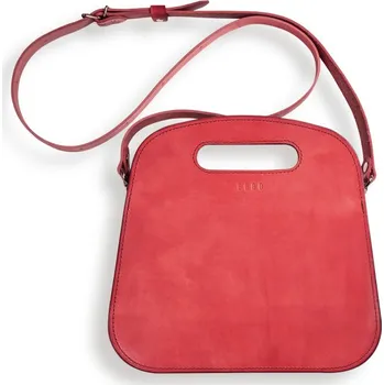 Kabelka Eggo Ortner malá dámská kožená kabelka Červená