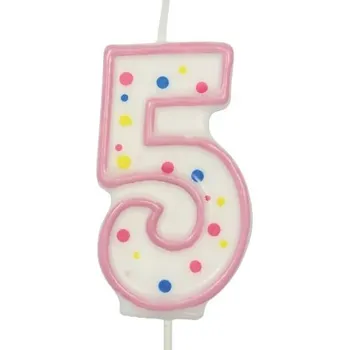 Dortová svíčka PME Dortová svíčka číslo růžové – 5