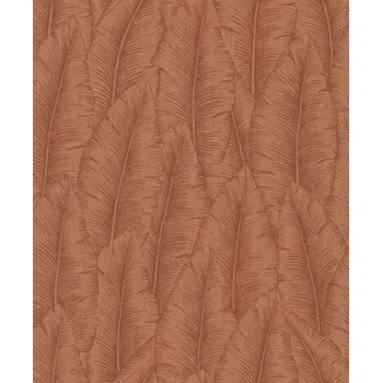 Tapeta Cihlově červená vliesová tapeta na zeď, listy, CU3214, Cumaru, Grandeco