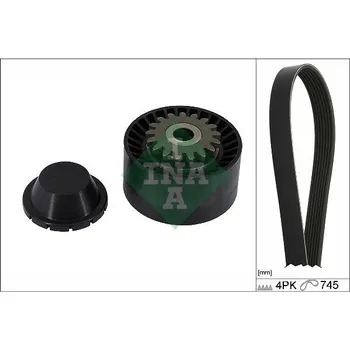 Auto-moto Sada žebrovaných klínových řemenů INA 529 0408 10