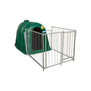 Bouda pro telata JFC CH 110 (odběr min. 10ks) - velká a ohrádka s dvířky, zelená bouda s ohrádkou.