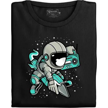 Dámské tričko s potiskem “Astronaut na raketě s rádiem”