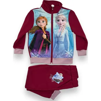 Frozen Dívčí růžová tepláková souprava Ledové králoství Barva: Fuchsiová, Velikost: 98/104