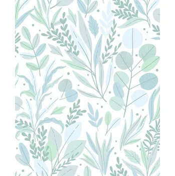 Tapeta Vliesová tapeta zelená, modrá tráva MA947410 / Tapety na zeď Spirit of jungle (0,53 x 10,05 m) Marburg