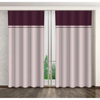 Závěs Ozdobné dekorační závěsy na kolíčky světle fialové barvy Délka: 270 cm