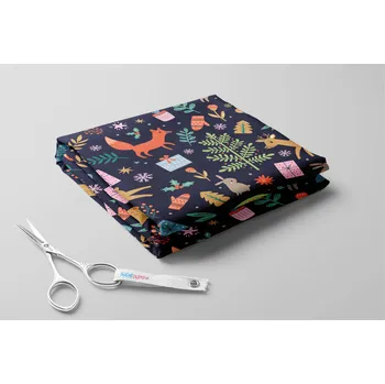 Fleece antipilling, Vánoční zvířátka Barva: Navy