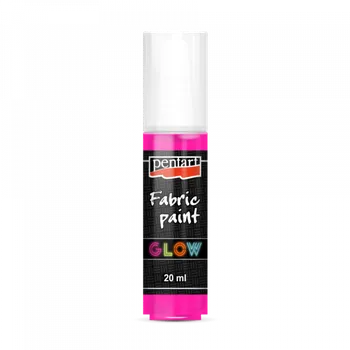 Výtvarná barva Textilní barva 3D svítící ve tmě 20 ml - RŮŽOVÁ