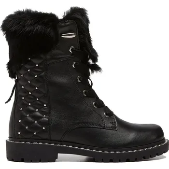Dámská zimní obuv Dámské boty Nis 2215429/1 Scarponcino String+Lampo/Pelle Nero-Lapin
