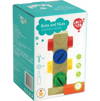 Dřevěná hračka Lucy & Leo Šrouby a matice