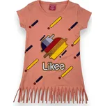 Dilan Dívčí meruňkové tričko s krátkým rukávem FRANTISKA Barva: Meruňková, Velikost: 122