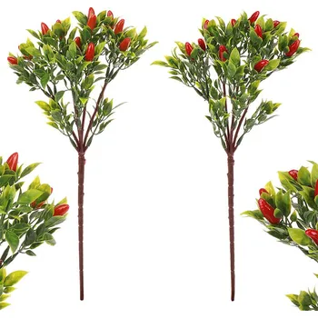 umělá květina Papričky - umělý trs, mix 2 druhů, cena za 1 ks