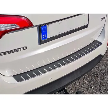 Tuning Kryt prahu pátých dveří KIA Sorento II FL 2013-2015 • nerez s karbonem • Alu-Frost