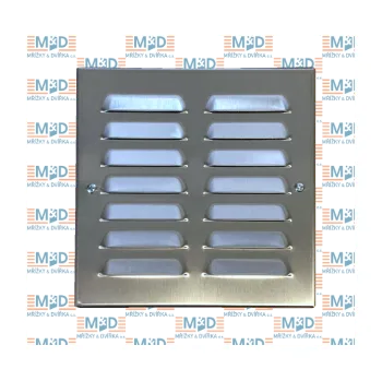 Větrací mřížka Stavební průvětrník 150x150 mm nerez (3 kusy za tuto cenu - 150*150 mm větrací mřížka nerezová se zápustným rámem do zdiva)