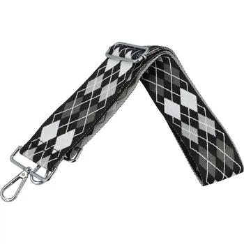 Kabelka Náhradní dámský látkový popruh Nataša, černá - šedá