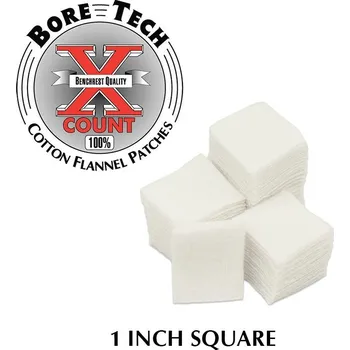 Čištění zbraně BoreTech Bavlněné čtvercové vytěráky X-Count .20 / .22 rim fire (1000 ks)